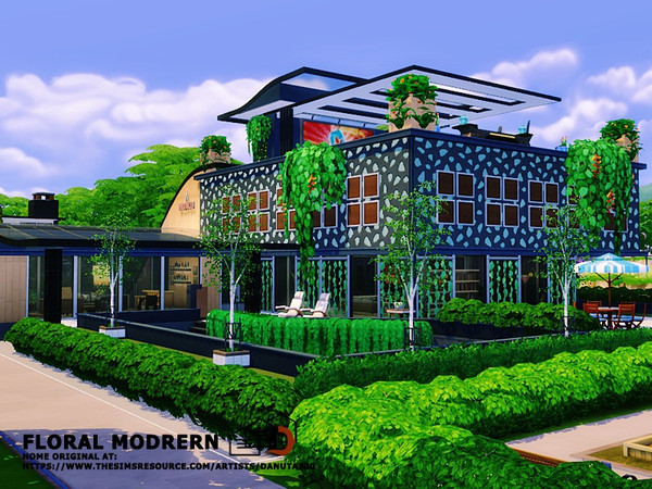 Sims 4 Floral Modern home by Danuta720 at TSR