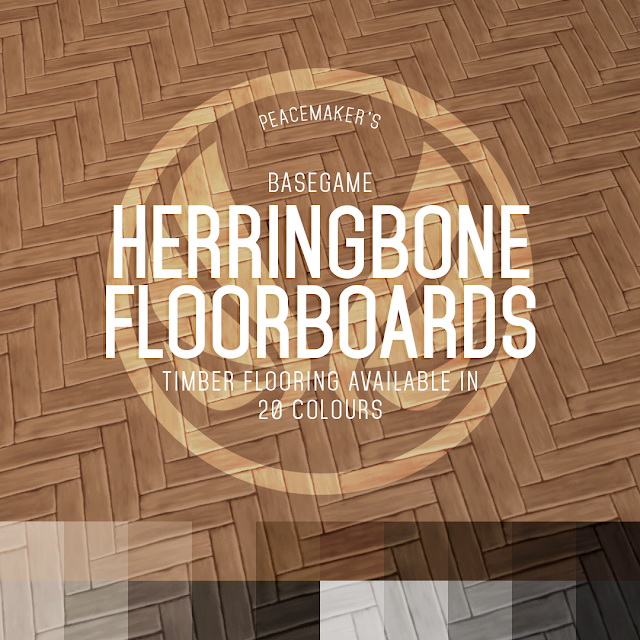 Sims 4 Herringbone Floorboards Basegame Flooring Recolour at Simsational Designs