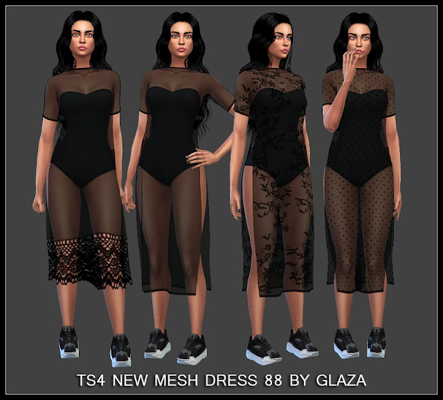 Sims 4 DRESS 88 at All by Glaza