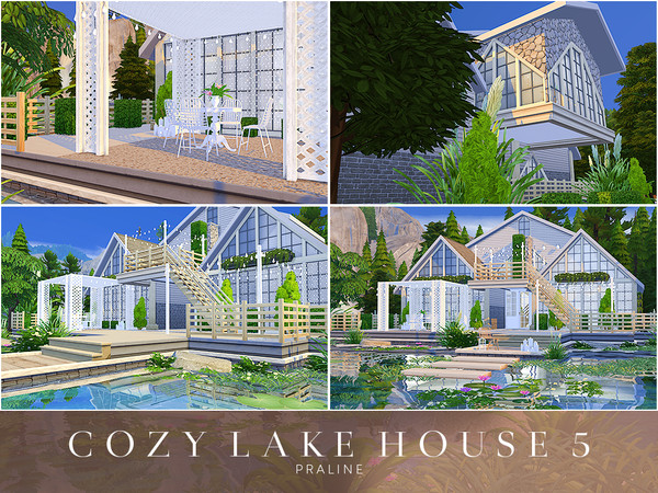 Sims 4 Cozy Lake House 5 by Pralinesims at TSR