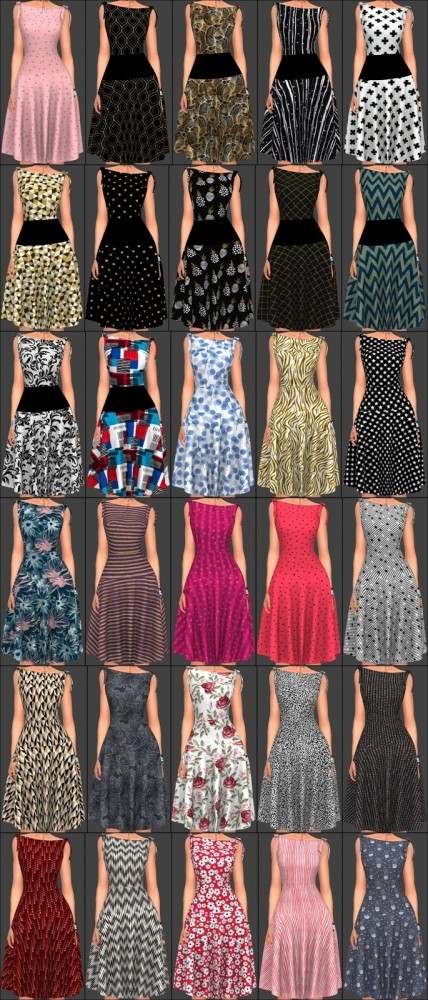 Sims 4 Colores Urbanos Dress 6 & 12 Recolors at Annett’s Sims 4 Welt