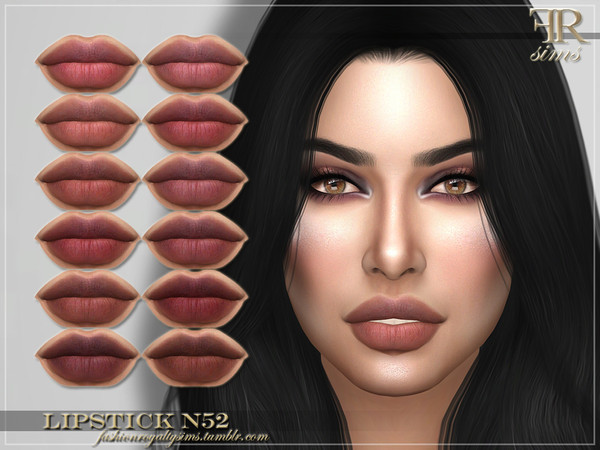 Sims 4 FRS Lipstick N52 by FashionRoyaltySims at TSR