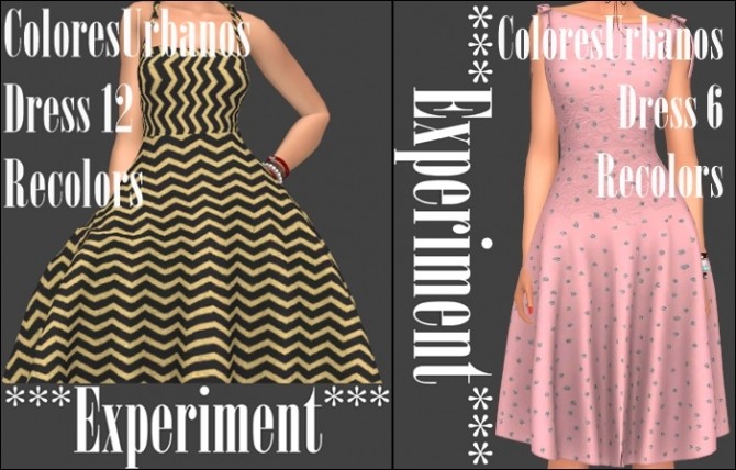 Sims 4 Colores Urbanos Dress 6 & 12 Recolors at Annett’s Sims 4 Welt