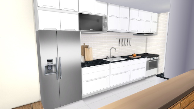 Sims 4 Kitchen + Livingroom at Dinha Gamer