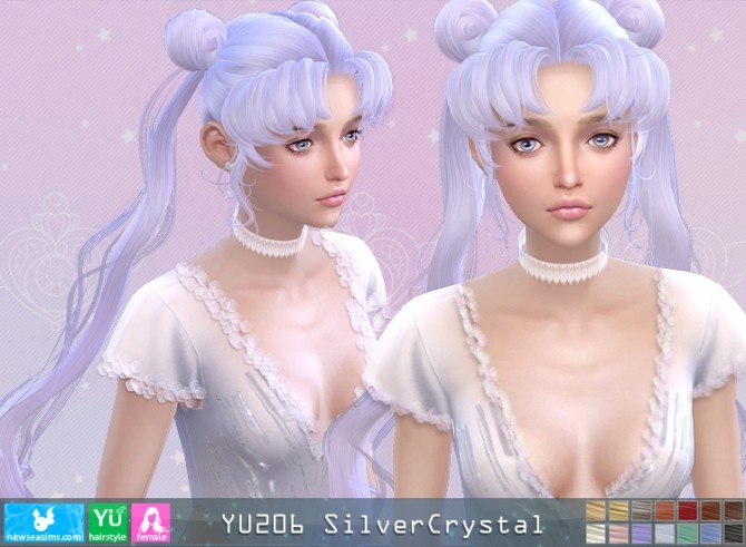 Sims 4 YU206 SilverCrystal hair (P) at Newsea Sims 4