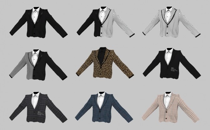 Sims 4 M suit shirts at Bedisfull – iridescent