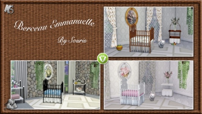 Sims 4 Emmanuelle cradle by Souris at Khany Sims