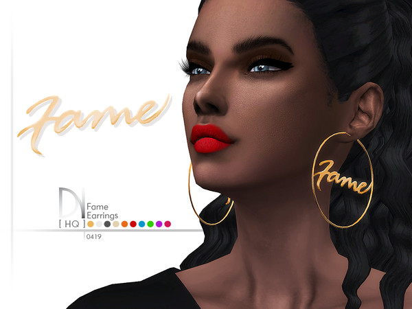 Sims 4 Fame Earrings by DarkNighTt at TSR