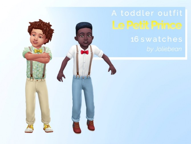 Sims 4 Le Petit Prince toddler outfit in 16 swatches at Joliebean