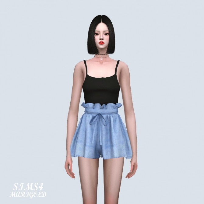 Sims 4 Tank Top With Skirt Shorts (P) at Marigold