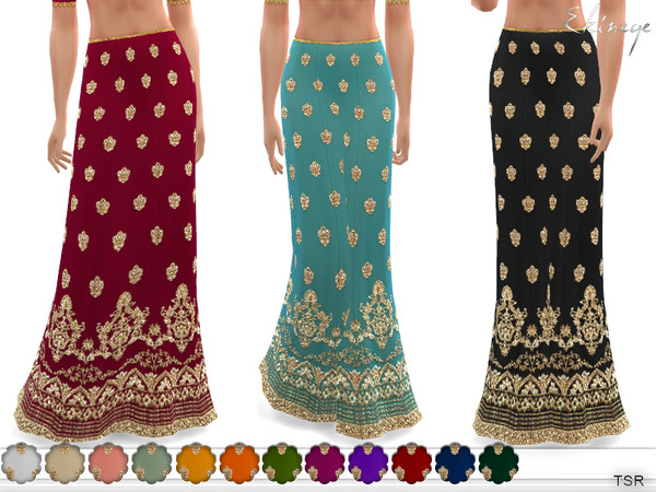 Sims 4 Ethnic Skirt by ekinege at TSR
