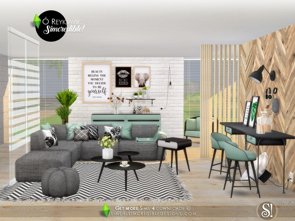 Sims 4 Oh Reykjavik livingroom by SIMcredible at TSR