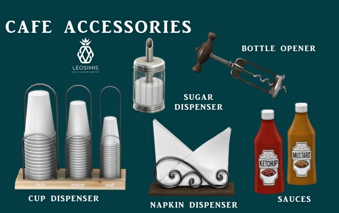 Sims 4 Cafe Accessories (P) at Leo Sims