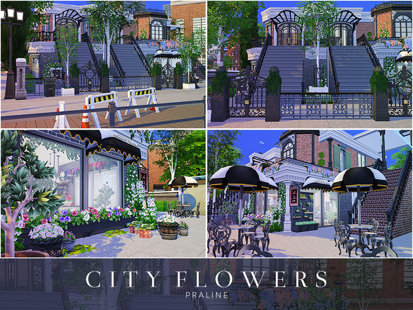 Sims 4 City Flowers house by Pralinesims at TSR