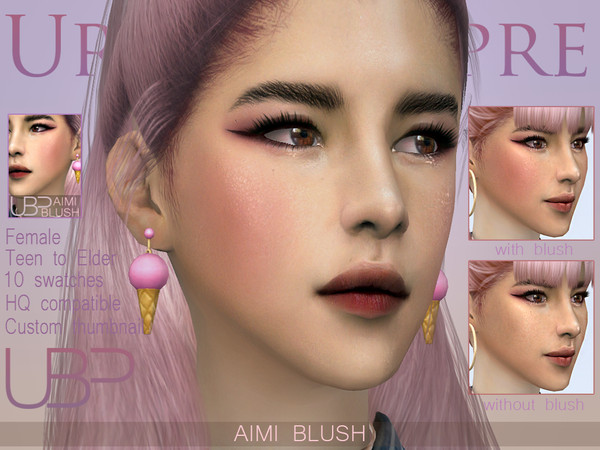 Sims 4 Aimi blush by Urielbeaupre at TSR