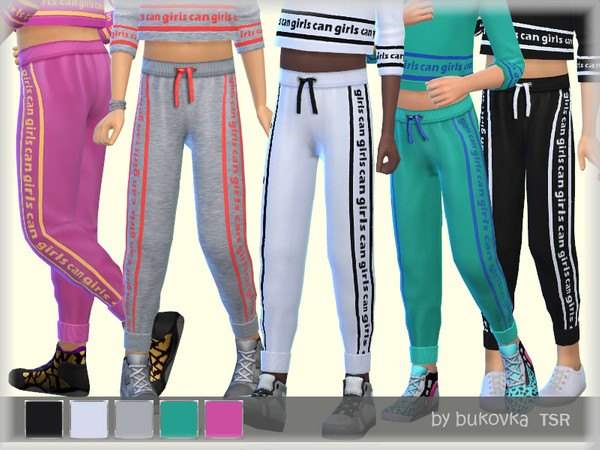 Sims 4 Girls Can pants by bukovka at TSR