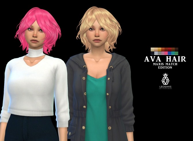 Sims 4 Ava Hair MM at Leo Sims