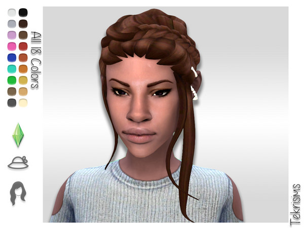 Sims 4 Nadia Bun by TekriSims at TSR