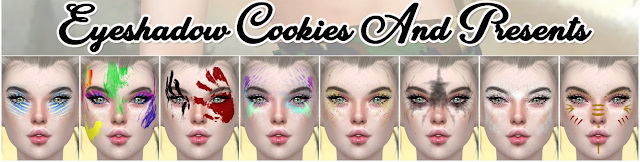 Sims 4 EyeShadow Cookies And Presents 8 Swatches at Jenni Sims