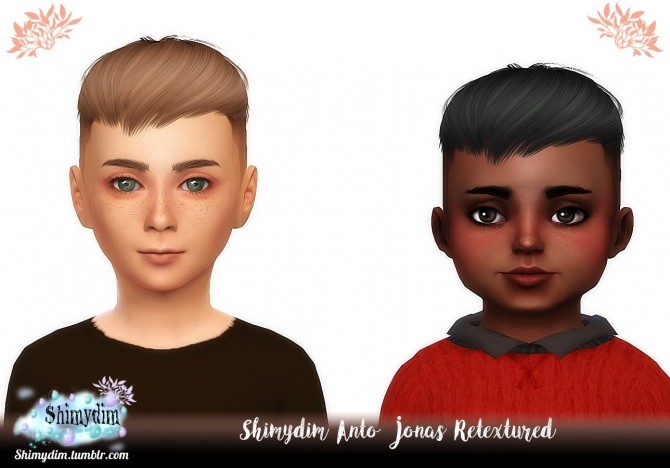 Sims 4 Anto Jonas Hair Retexture Child & Toddler Naturals + Unnaturals at Shimydim Sims