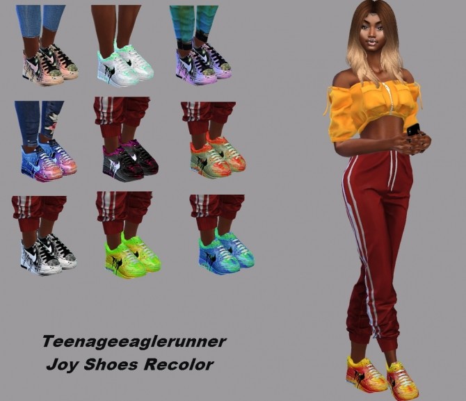 Sims 4 Joy Shoes Recolor at Teenageeaglerunner