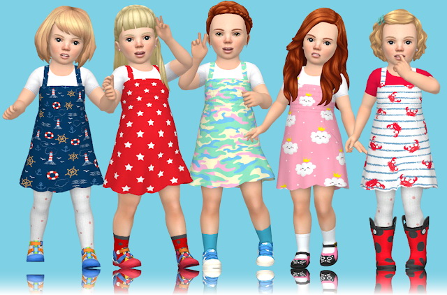 Sims 4 Spring Toddler Stuff Dress at Annett’s Sims 4 Welt