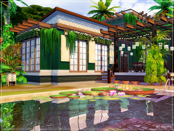 Sims 4 Exotic Vibe bungalow by Lhonna at TSR