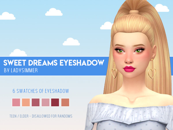 Sims 4 Sweet Dreams Eyeshadow by LadySimmer94 at TSR