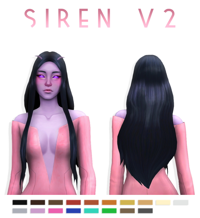Sims 4 Siren V2 hair at Simandy