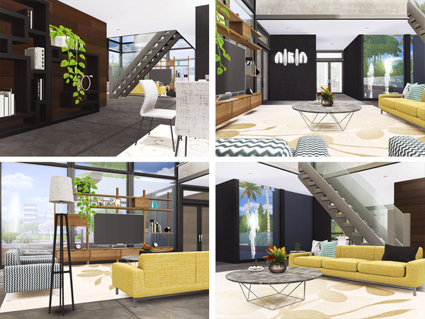 Sims 4 Zelpha contemporary house by Rirann at TSR
