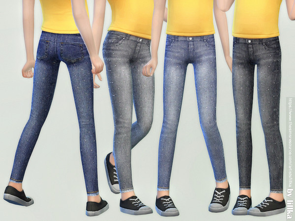 Sims 4 Skinny Jeans for Girls 02 by lillka at TSR