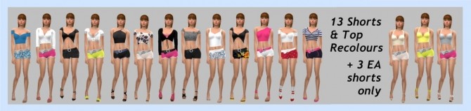 Sims 4 SP05 BELTED SHORTS & TOP at Sims4Sue