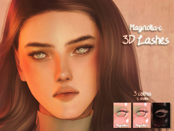 Sims 4 3D Lashes by magnolia c at TSR