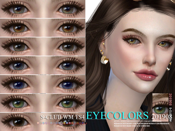 Sims 4 Eyecolors 201908 by S Club WM at TSR