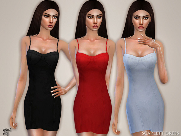 Sims 4 Scarlett Dress by Black Lily at TSR