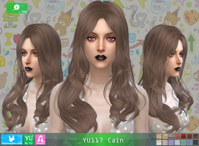 Sims 4 YU117 Cain hair at Newsea Sims 4