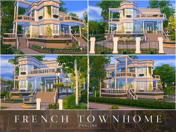 Sims 4 French Townhome by Pralinesims at TSR