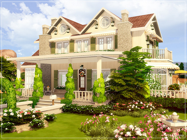 Sims 4 Spring Time family villa by Lhonna at TSR