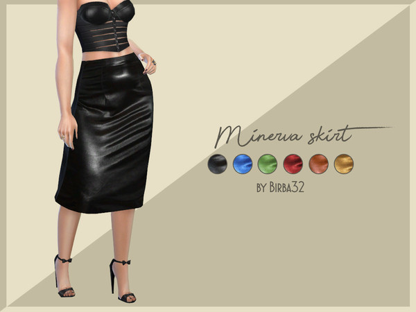 Sims 4 Minerva Skirt by Birba32 at TSR