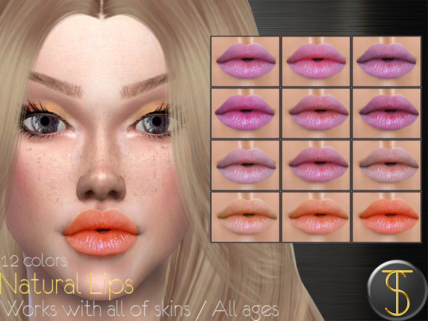 Sims 4 Natural Lips 01 by turksimmer at TSR