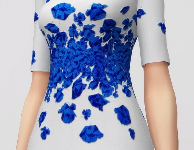 Sims 4 Blue Lasa Poppy Dress at Rusty Nail