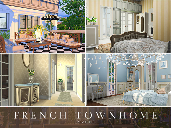 Sims 4 French Townhome by Pralinesims at TSR