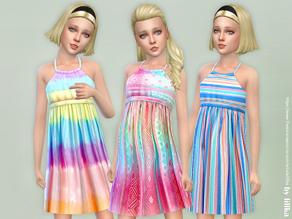 Sims 4 Girls Dresses Collection P122 by lillka at TSR