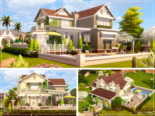 Sims 4 Spring Time family villa by Lhonna at TSR