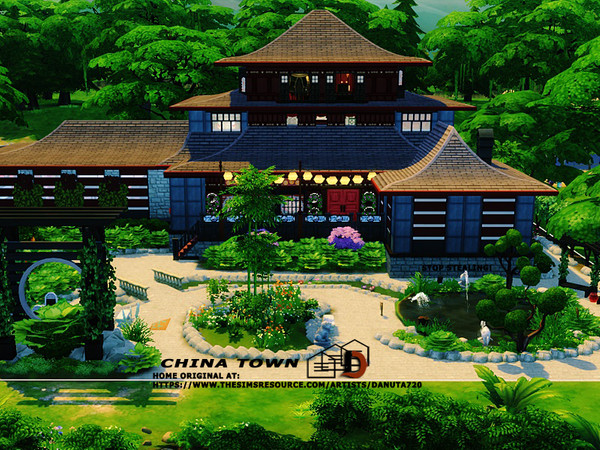 Sims 4 China town by Danuta720 at TSR