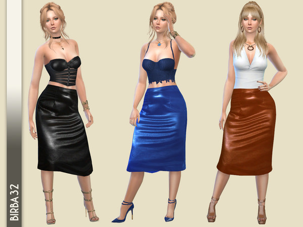 Sims 4 Minerva Skirt by Birba32 at TSR