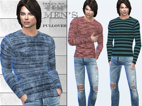 Sims 4 Slim mens pullover by Sims House at TSR