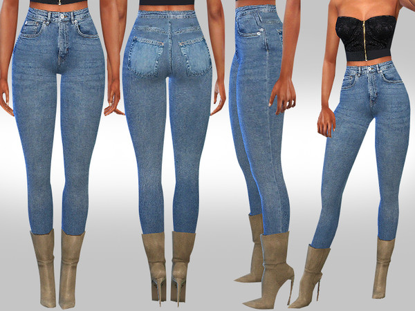 Sims 4 Skinny Fit Original Jeans by Saliwa at TSR