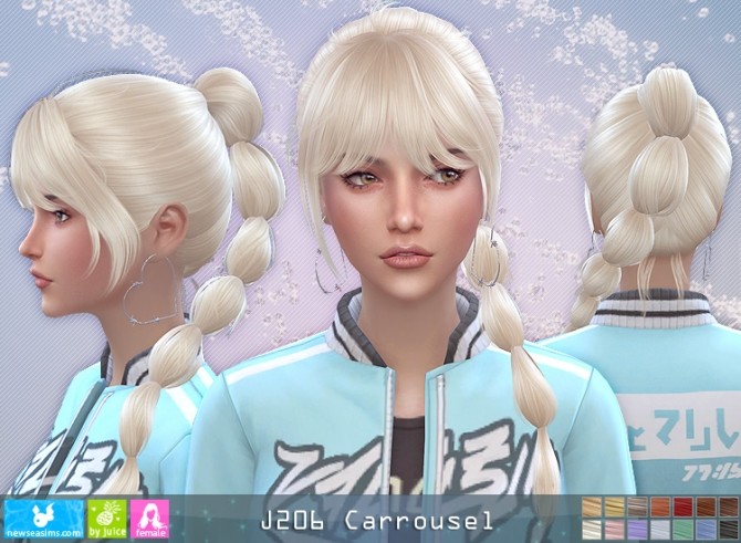 Sims 4 J206 Carrousel hair (P) at Newsea Sims 4