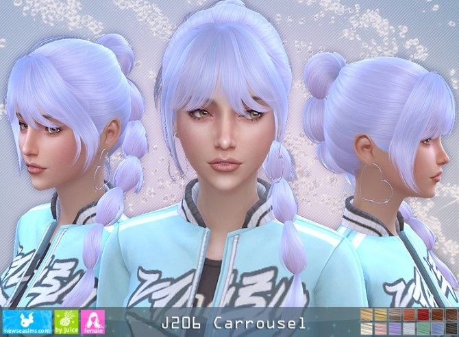 Sims 4 J206 Carrousel hair (P) at Newsea Sims 4